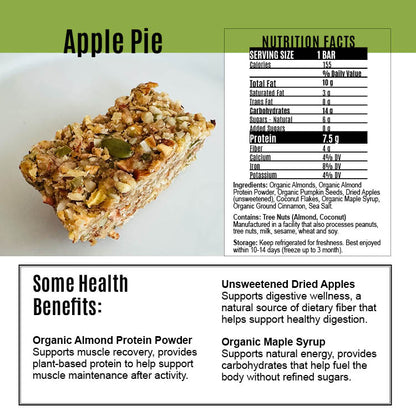 Apple Pie High Quality Natural Protein Energy Bar